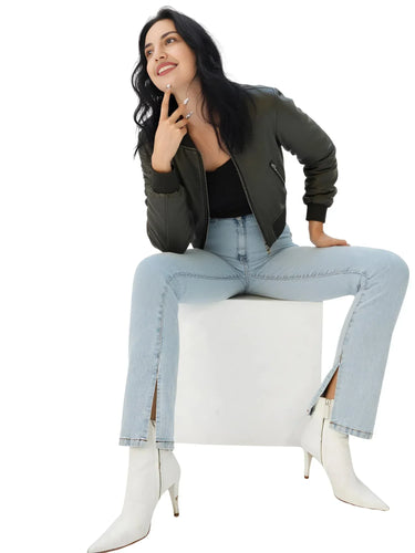 Women's Vintage Imitation Leather Bomber Jacket -, Jackets , Drestiny , Australia, Black, Jackets, L, M, New Zealand, S, United Kingdom, United States, XL, XS , Drestiny , www.shopdrestiny.com